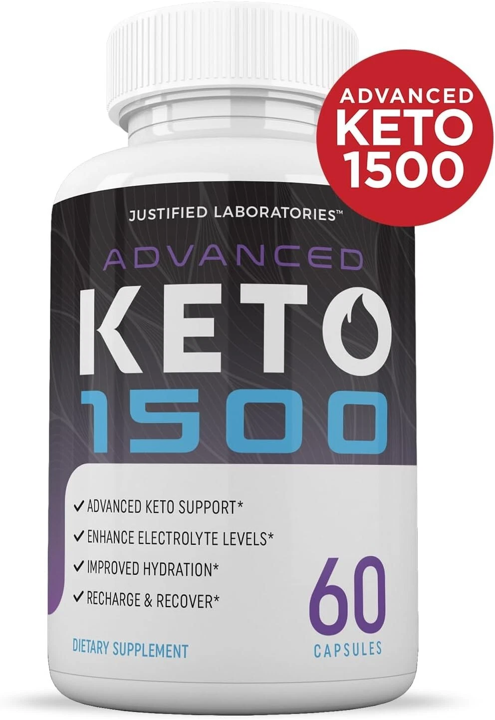 Advanced Keto 1500 Keto ACV Pills 1275MG New Improved Formula - 60ct.