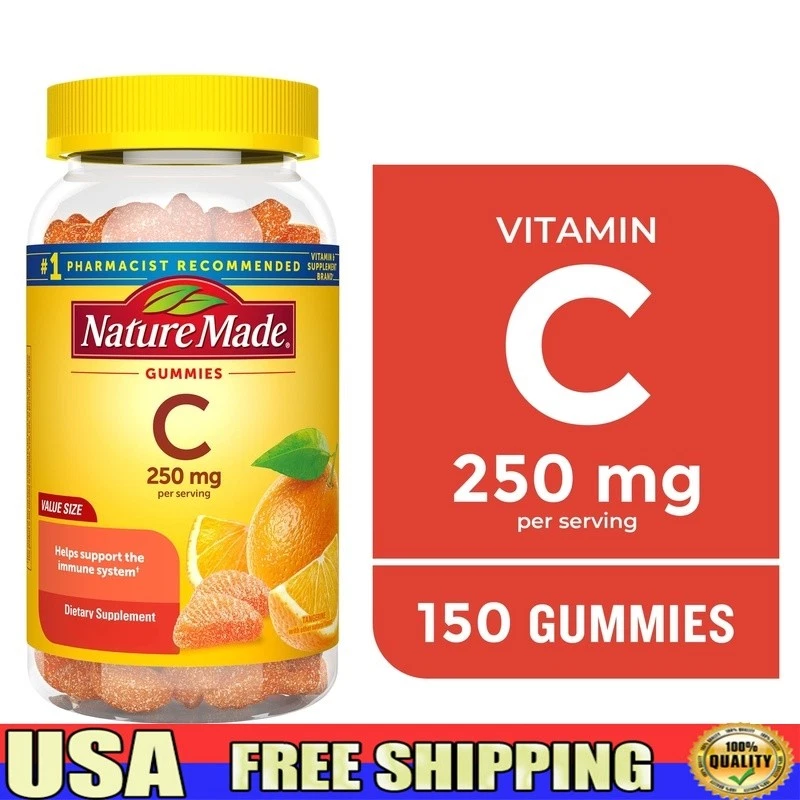 Vitamin C Gummies 250mg Immune Support Antioxidant Collagen Health 150 Count New