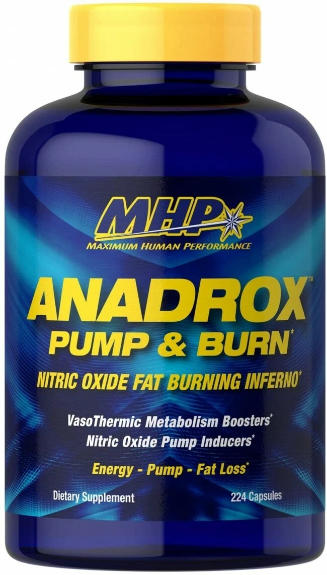 MHP ANADROX Nitric Oxide Pumps | Fat Burner Weight Loss and Energy 224 Capsules