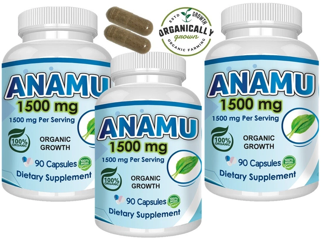 Anamu 100% Organic Petiveria Immune Support detoxification 270 capsule 1500mg 3