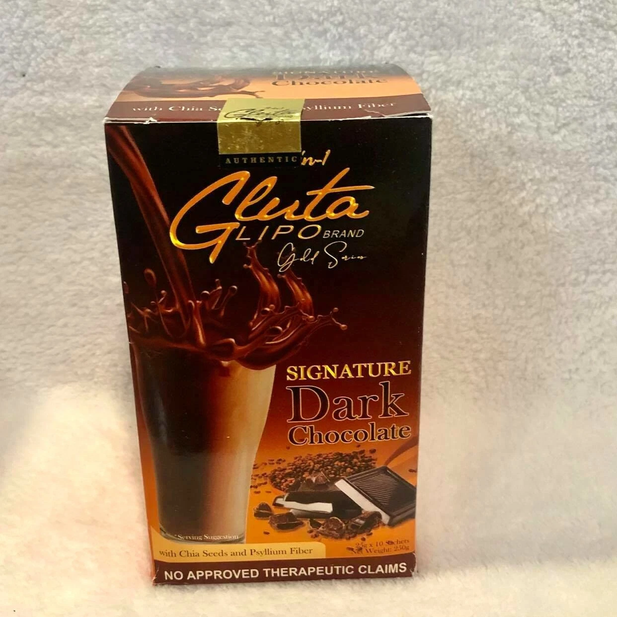 Gluta Lipo Dark Chocolate 12-In-1 Detox Slimming & Whitening 10 Sachets
