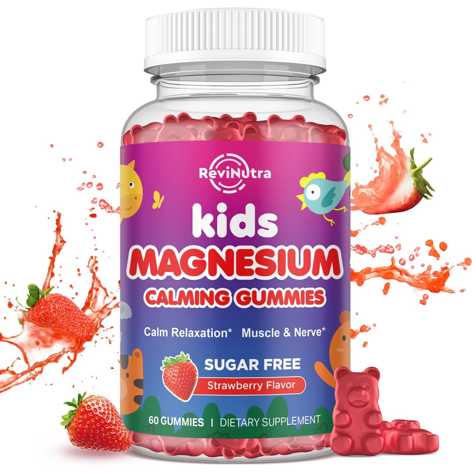 Magnesium Gummies for Kids - Magnesium Glycinate L-Threonate Gummies with L-T...