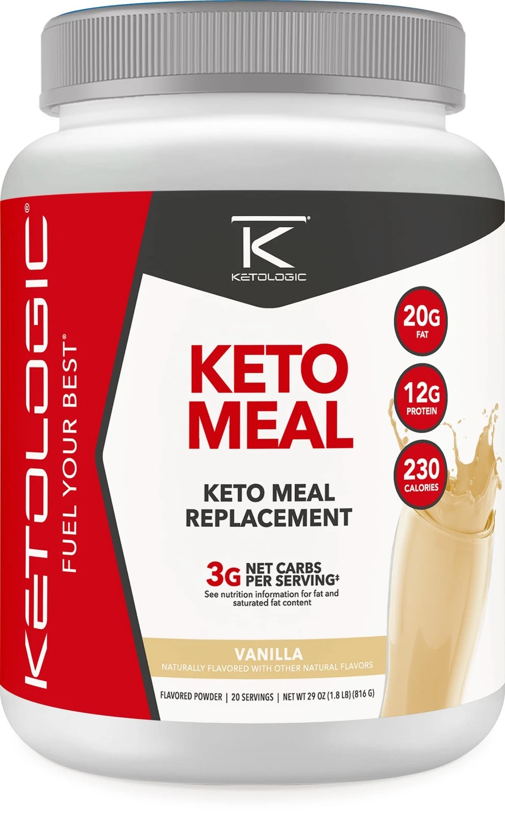 Keto Meal Replacement Shake Powder for Optimal Results + MCT Oil + Grass-Fed ...