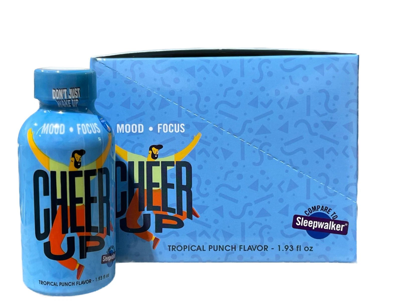 Cheer Up Pre-Workout Shots Extra Energy (Tropical Punch) 2oz each. (Box of 12)