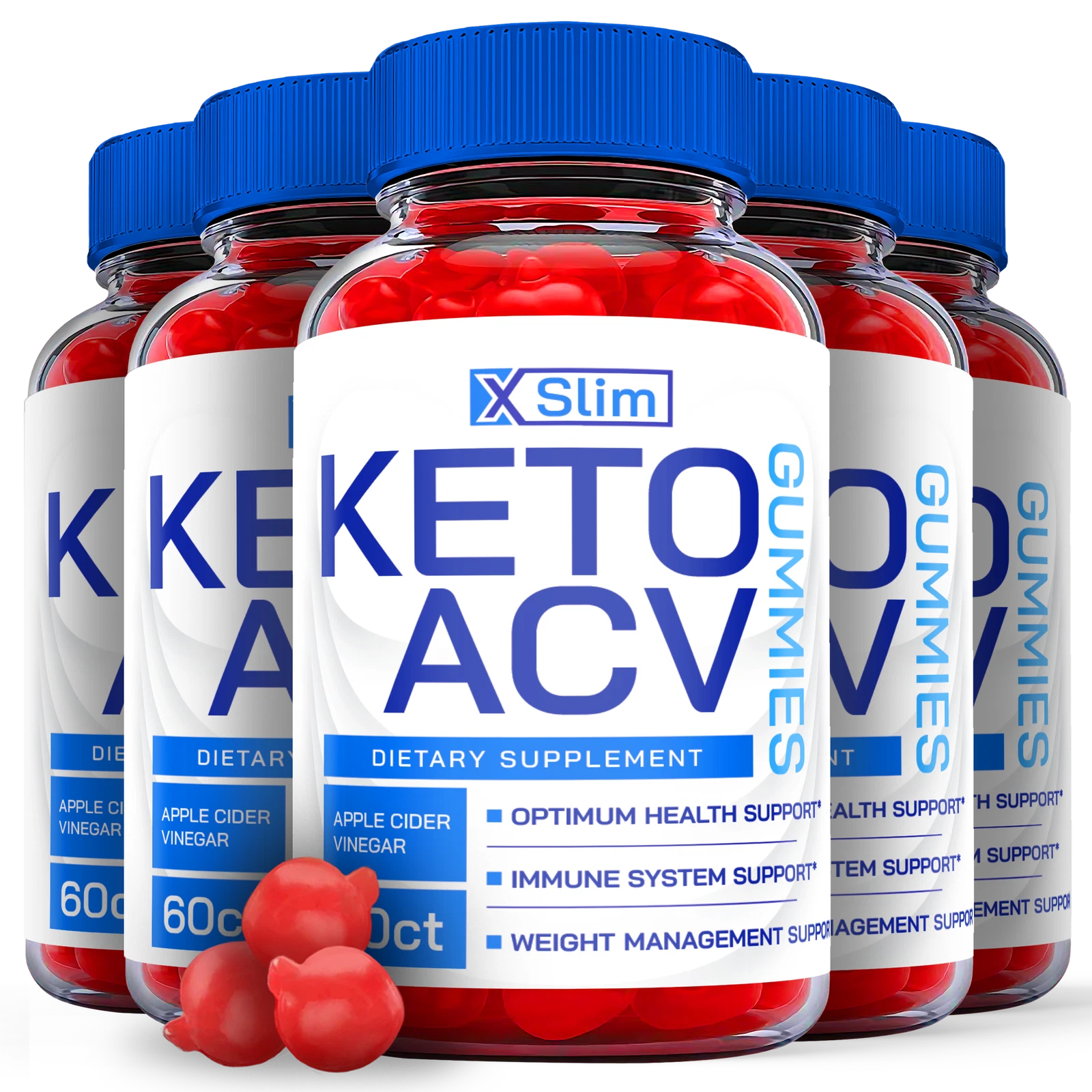 XSlim Keto Gummies - X Slim Keto ACV Gummies For Weight Loss, Vegan (5 Pack)