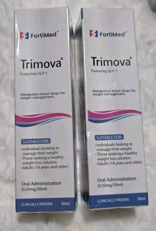 Lot of 2: Trimova Weight Loss Drops for Burning Excess Fat & Boosting Energy