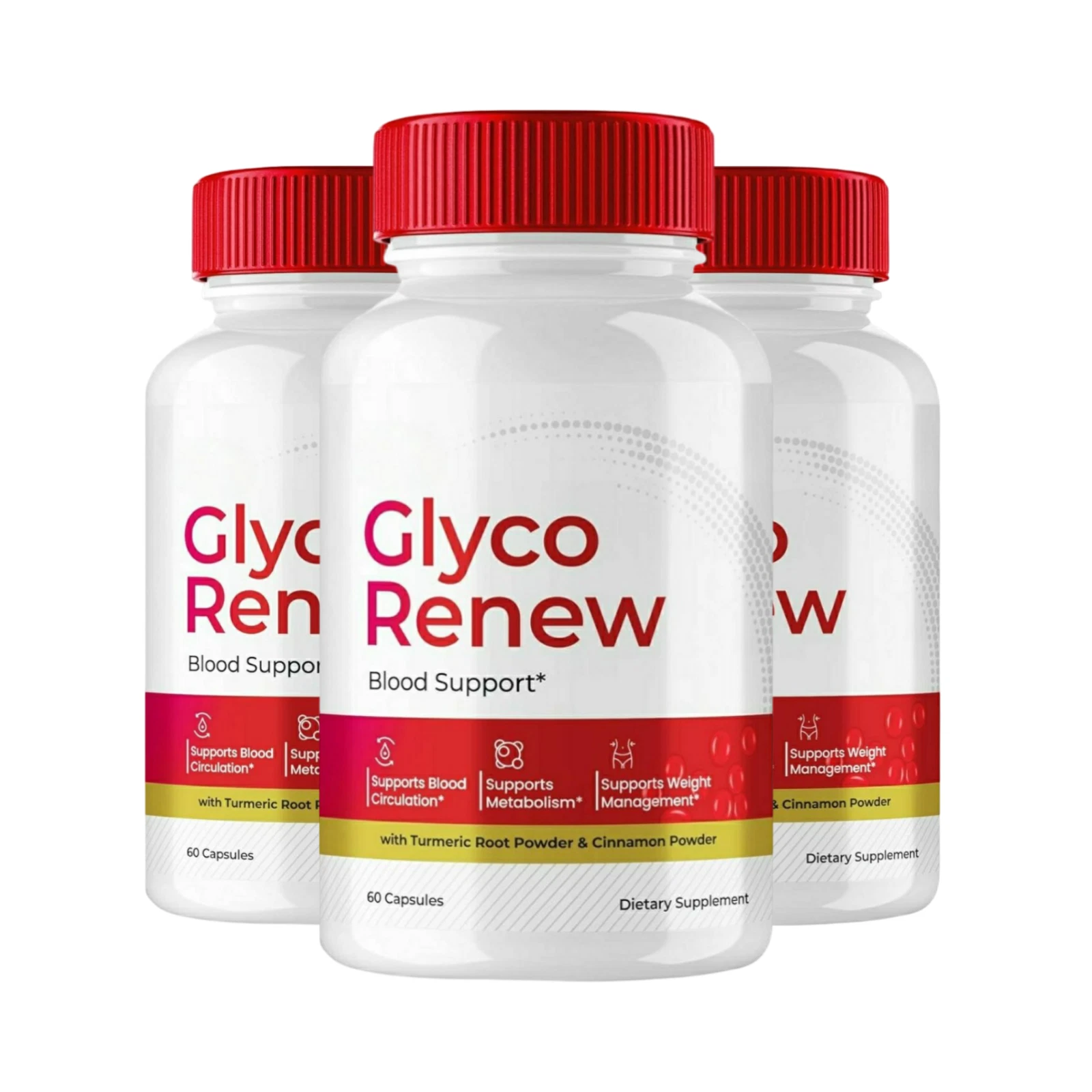 3-Pack Glyco Renew Advanced Blood Support for Healthy Blood Sugar 180 Capsules
