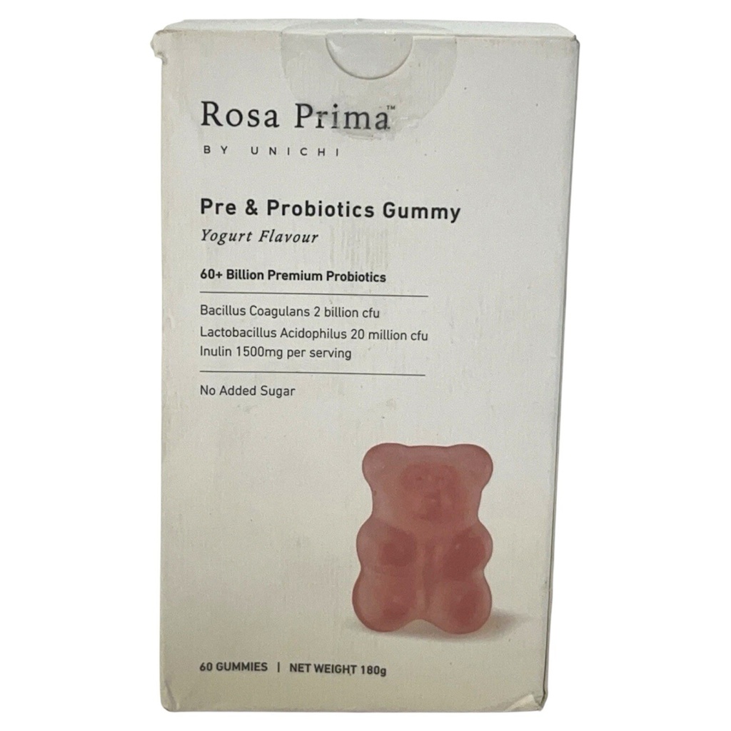 Unichi - Rosa Prima Pre & Probiotics - 60 Gummies Yogurt Flavor- Expired