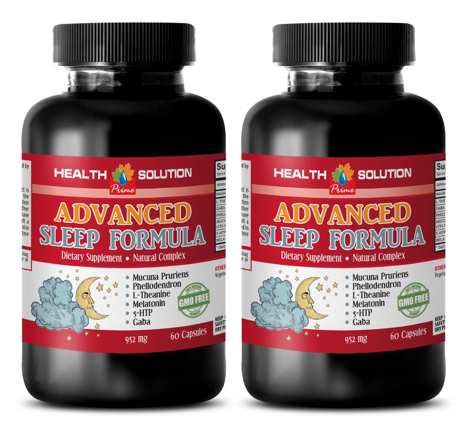 ADVANCED SLEEP FORMULA 952MG - 5-htp all natural - wellness formula - 2 Bottles
