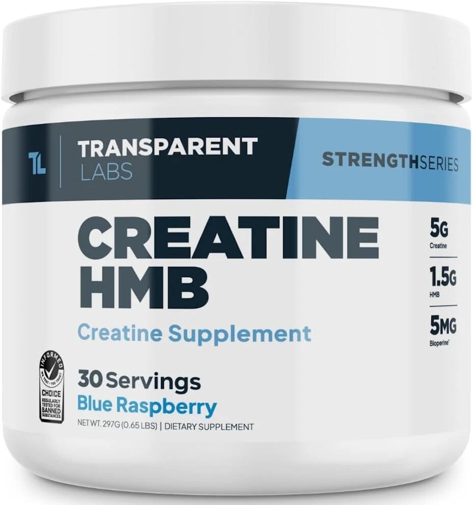 Transparent Labs Creatine HMB - Blue Raspberry (0.65 Lbs. / 30 Servings)