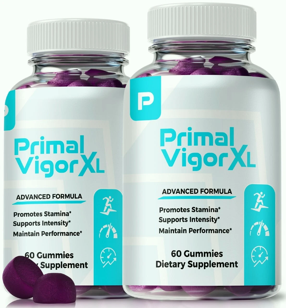 (2 Pack) Primal Vigor XL for Men, Male Gummies for Energy and Vitality