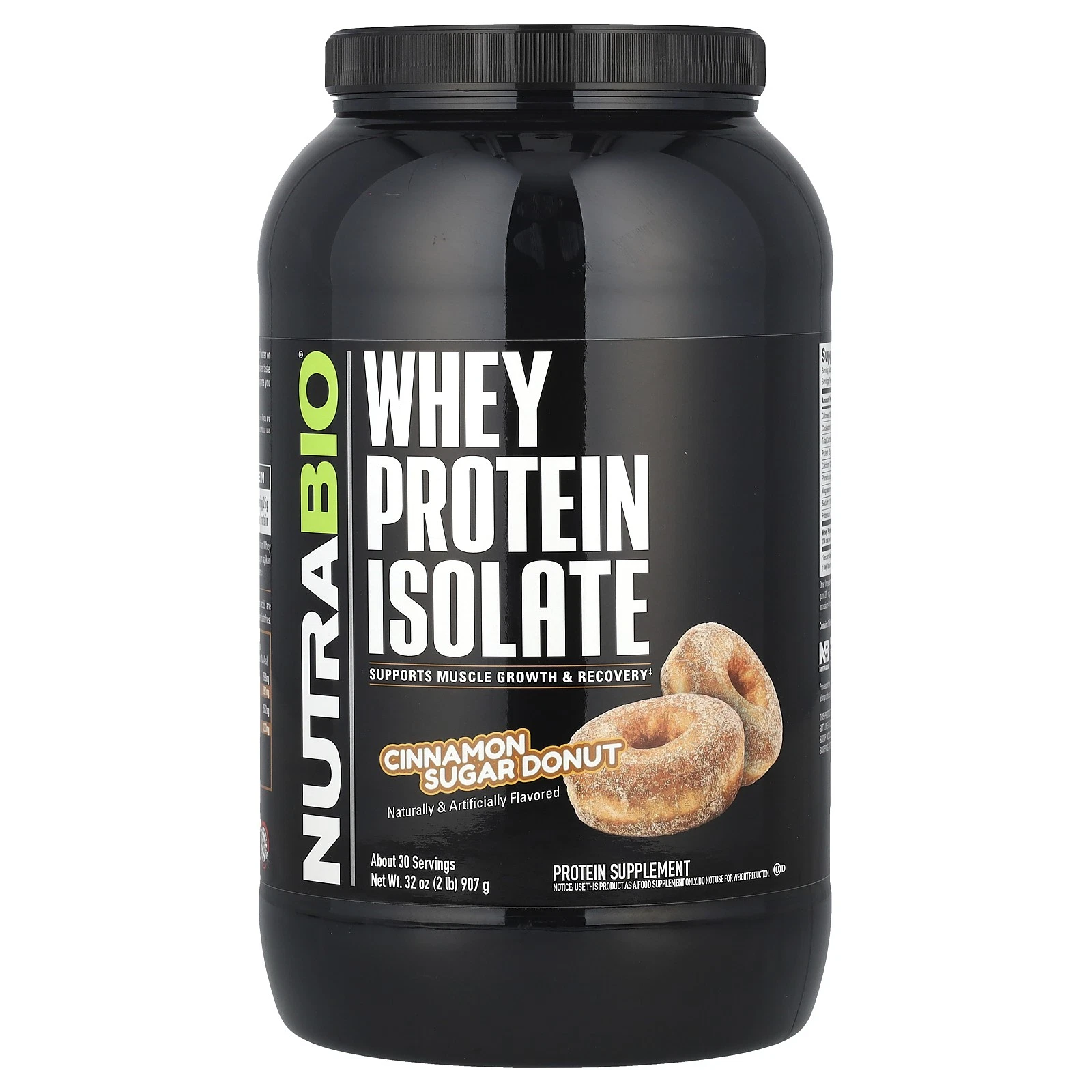 Whey Protein Isolate, Cinnamon Sugar Donut, 2 lb (907 g)