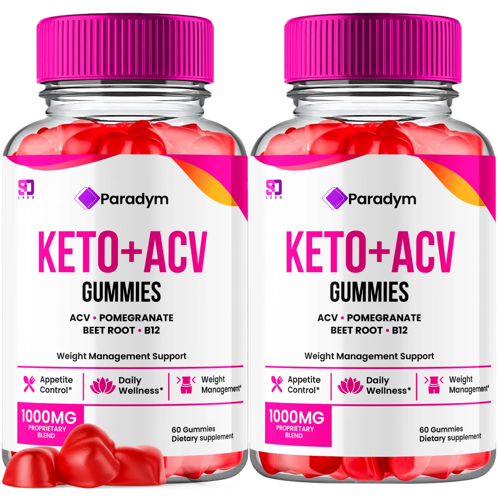 Paradym Keto ACV Gummies Support Daily Wellness and Weight Management (2 Pack)