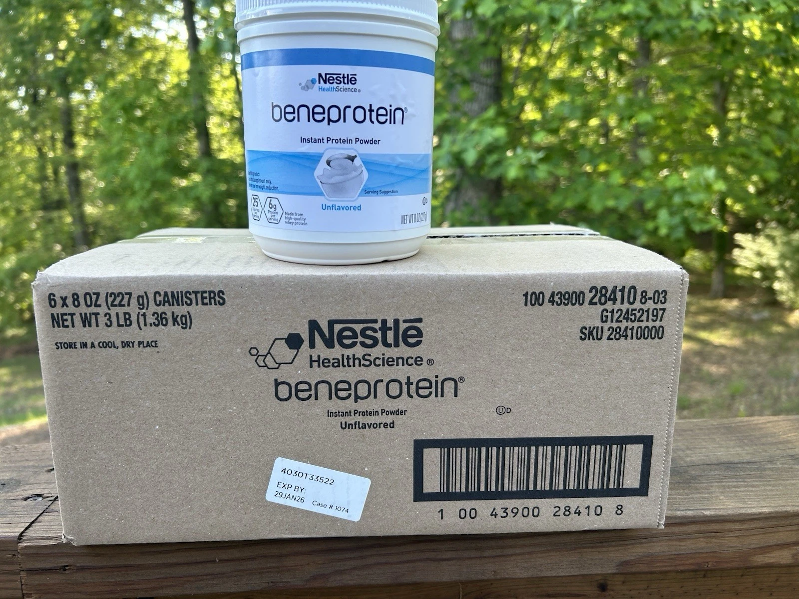 Nestle Beneprotein Protein Supplement Unflavored 8 oz Can 6 Ct EXP 01/29/26