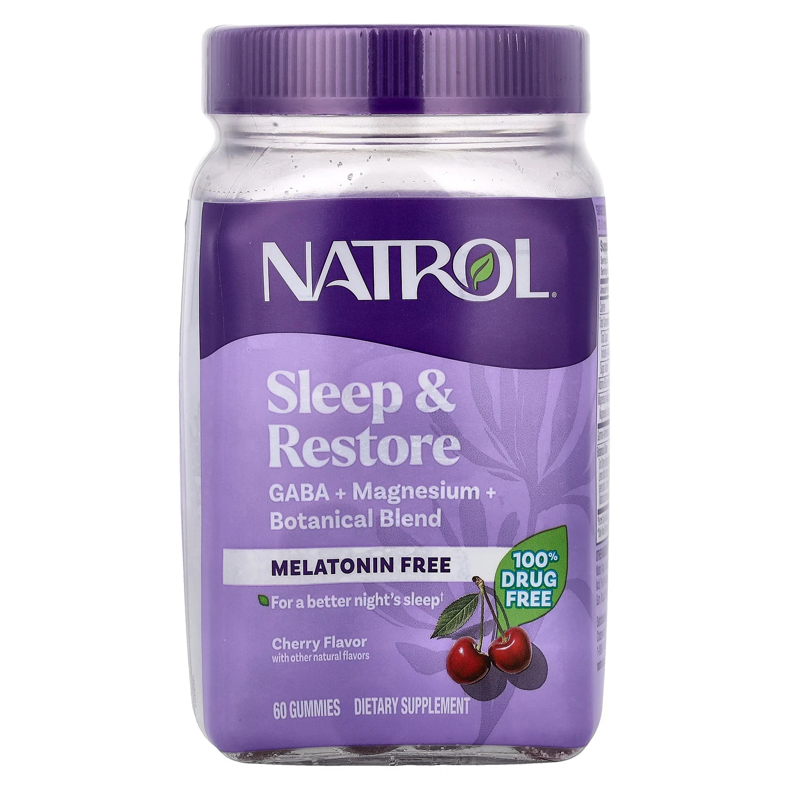 Sleep & Restore Gummies, Melatonin Free, Cherry, 60 Gummies
