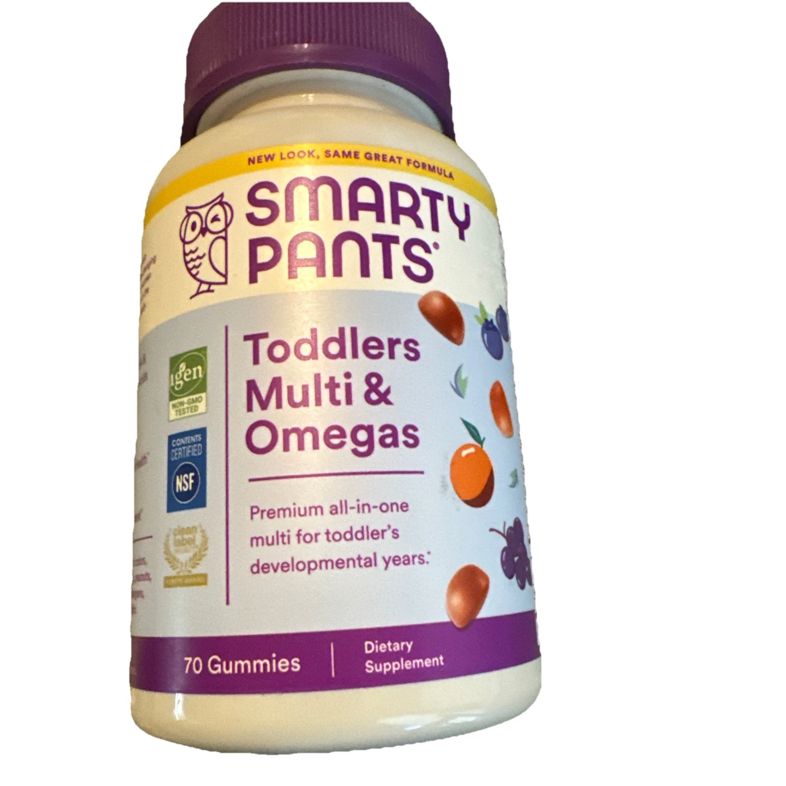 Smarty Pants Toddler Multi & Omegas 70 Gummies Exp 8/25 Sealed