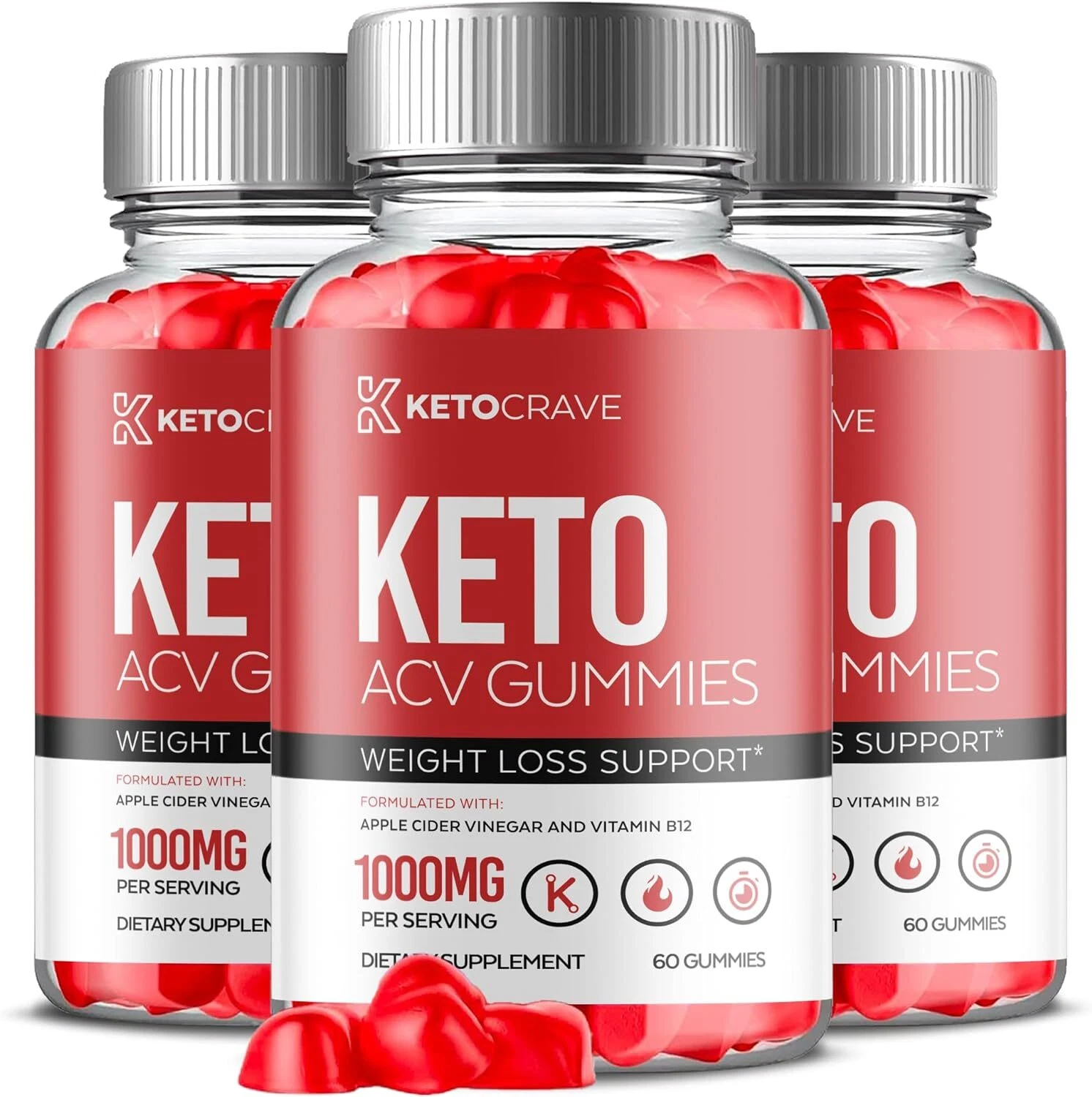 Ketocrave Keto Gummies - Keto Crave ACV Gummys For Weight Loss OFFICIAL - 3 Pack