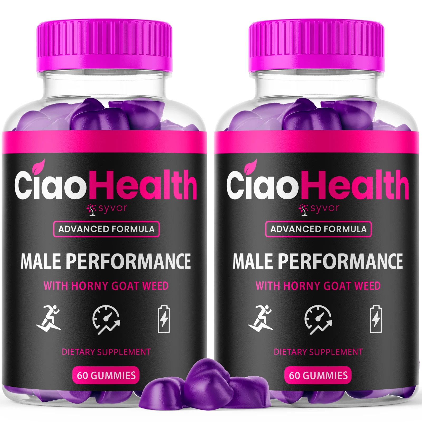 Ciao Health Male Performance Gummies Advanced Vitamin Supplement 120 Gummies