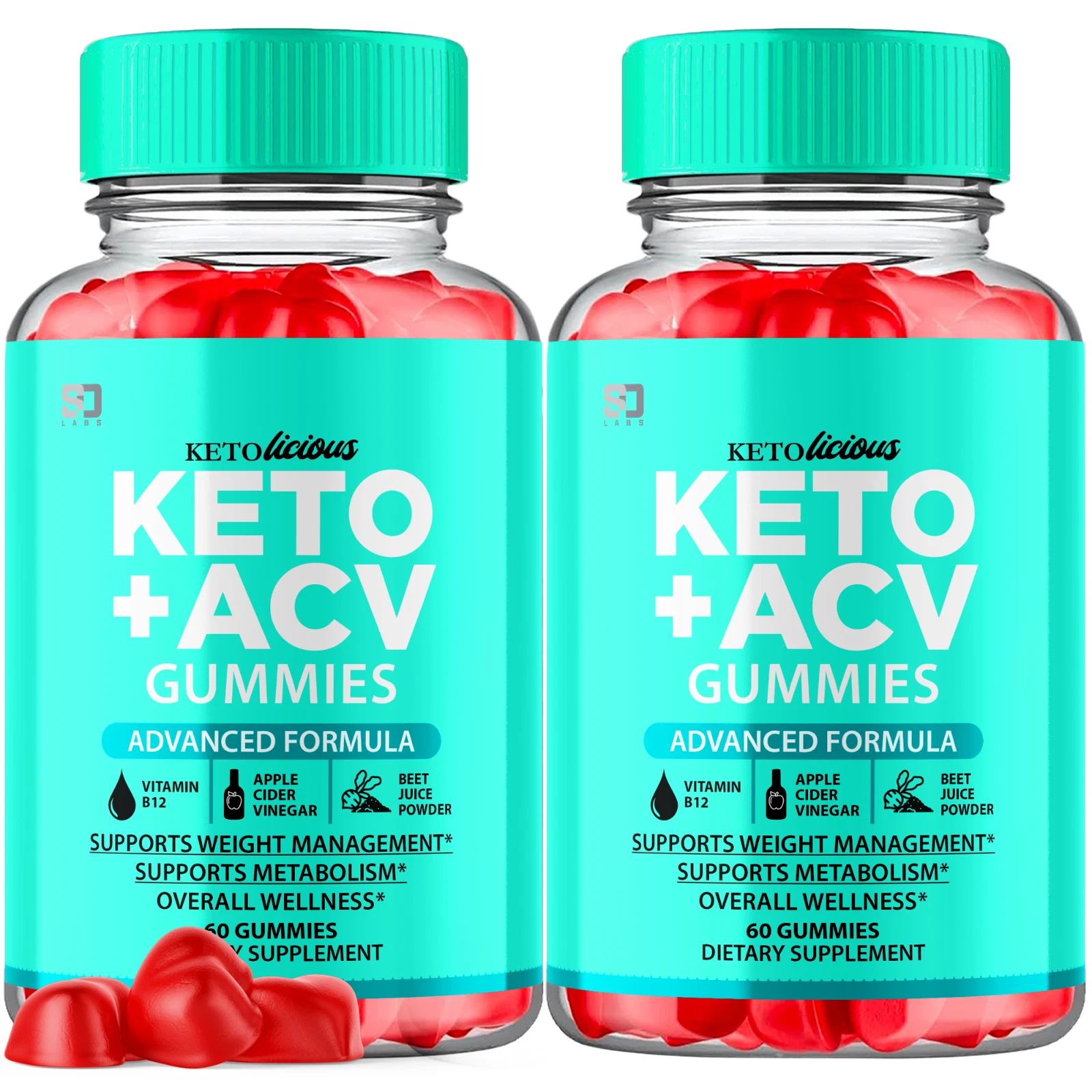 (2 Pack) Ketolicious Gummies - ACV Gummies For Balanced Lifestyle - 120 Gums