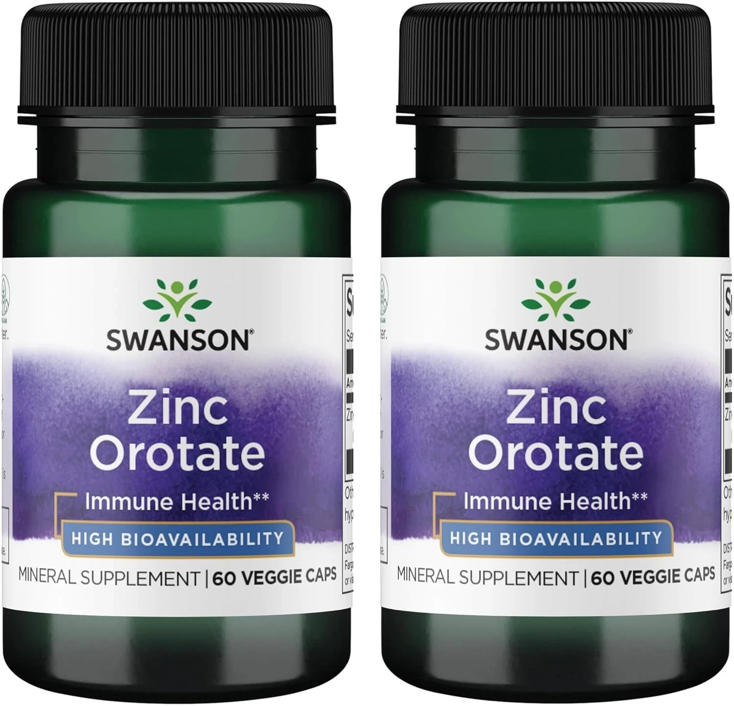 Zinc Orotate 10 Milligrams Elemental Zinc 60 Veg Capsules (2 Pack)