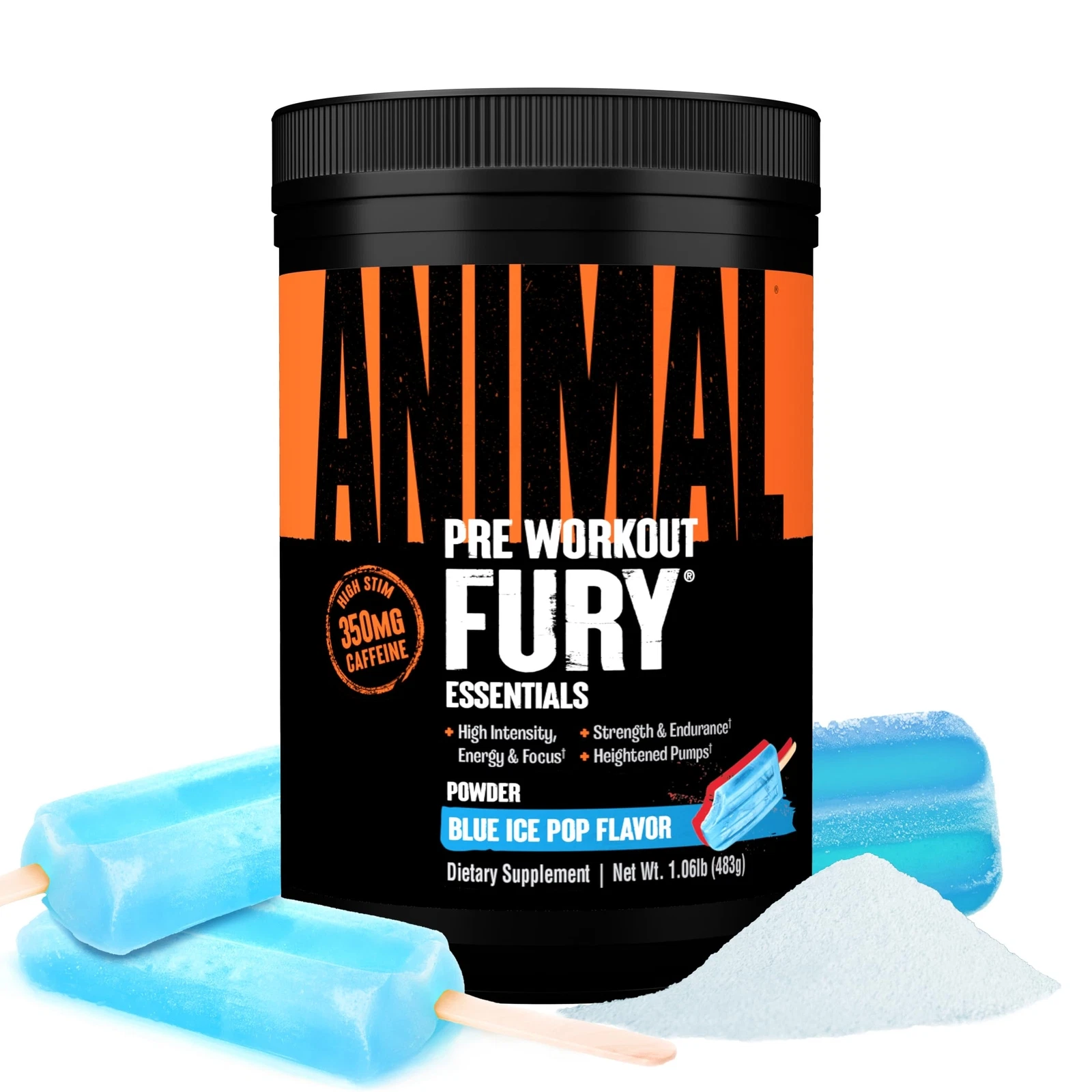 Animal Fury Preworkout Powder 30 Servings Energy Focus BCAA Citrulline