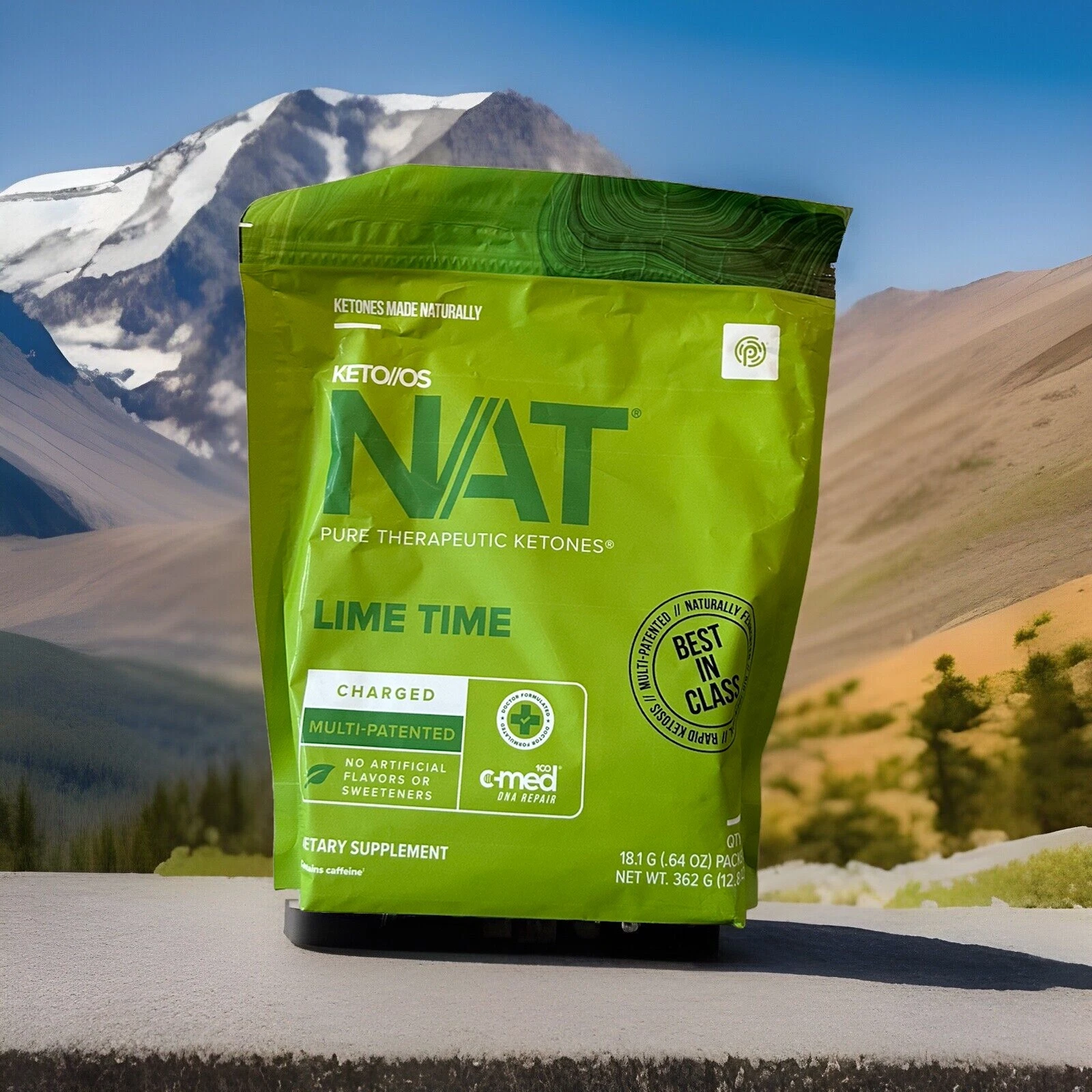 Pruvit NAT KETO OS Lime Time 20 Packets In Bag. New Presentation.