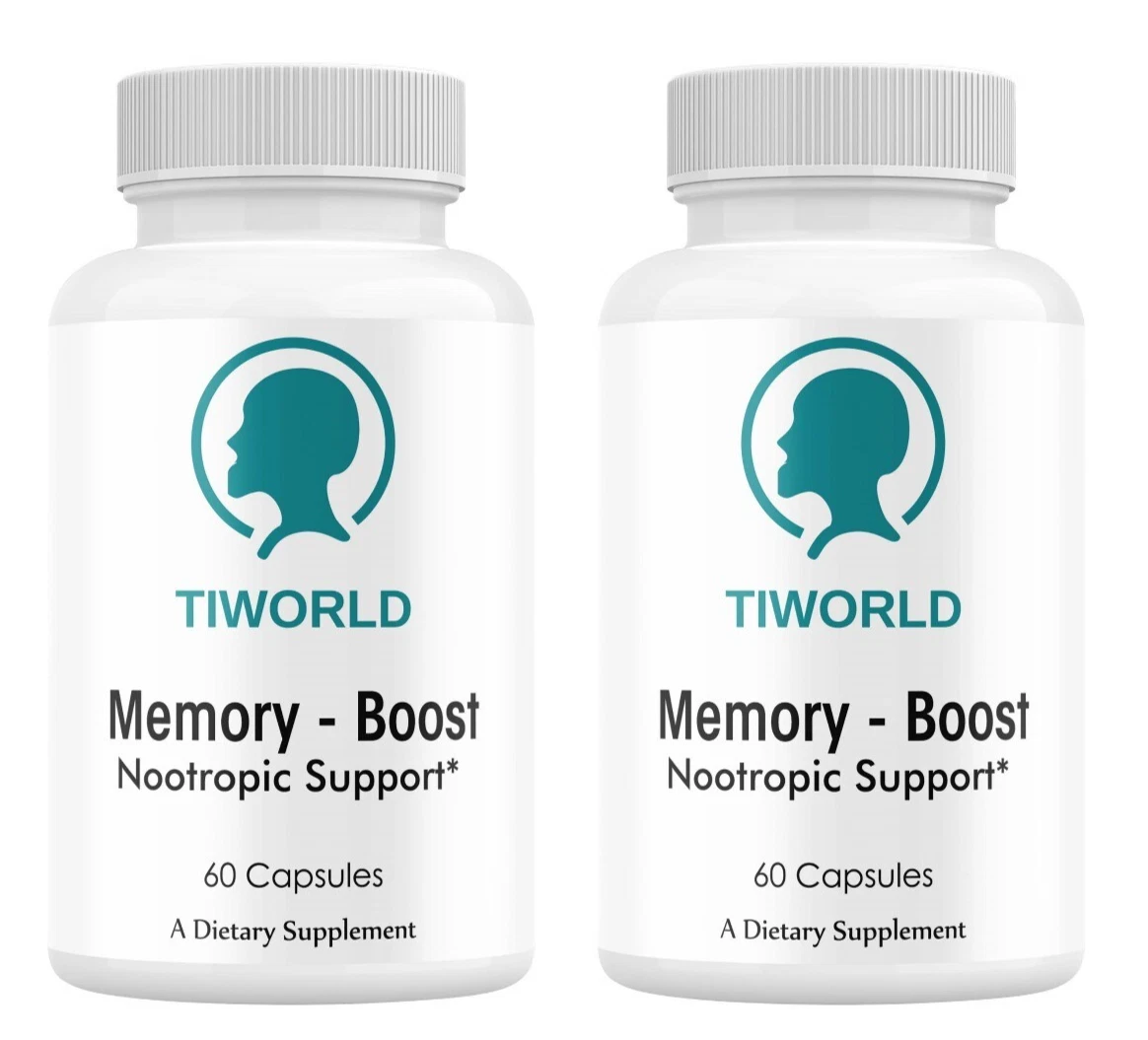 (2 Pack) Tiworld Memory Boost Capsules for Nerve and Brain Health Support Pills
