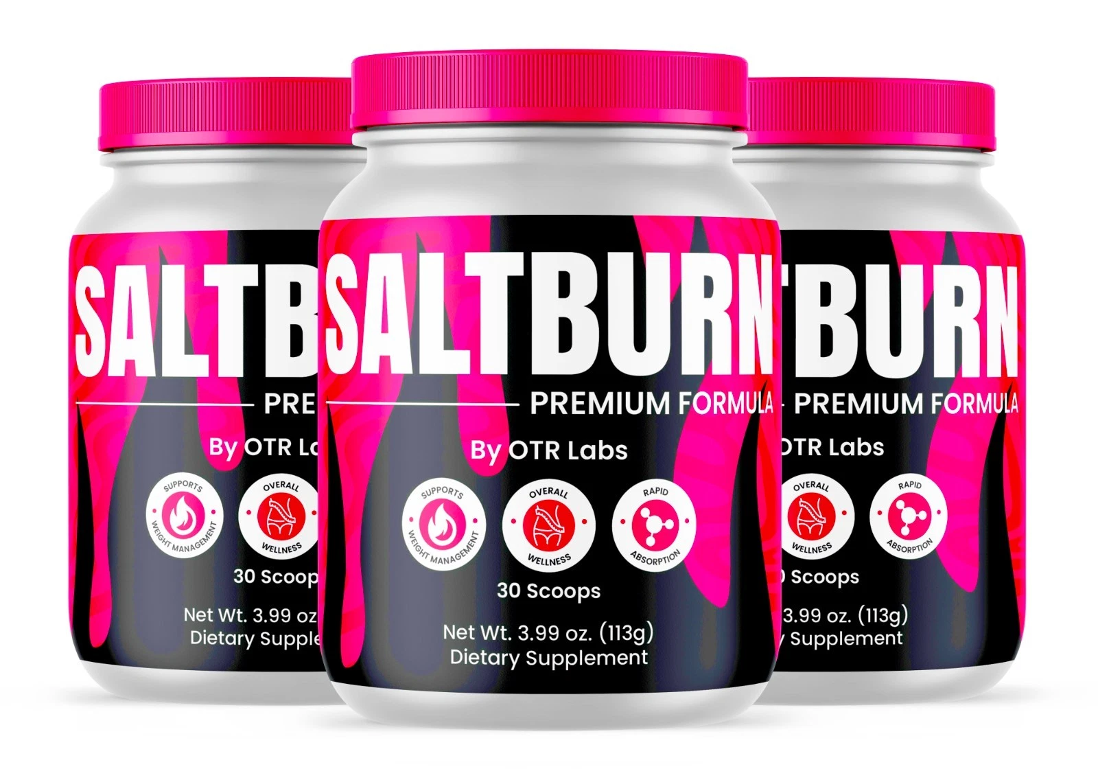 SaltBurn - Salt Burn Premium Formula Pink Salt Trick Support Powder (3Pack)