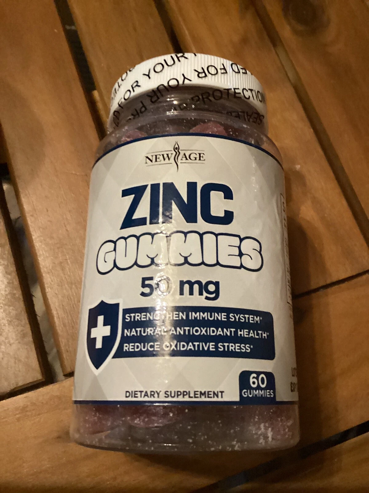 New Age Naturals Zinc Gummies 50 mg Serving 60 Dietary Supplement SEALED 11/2025