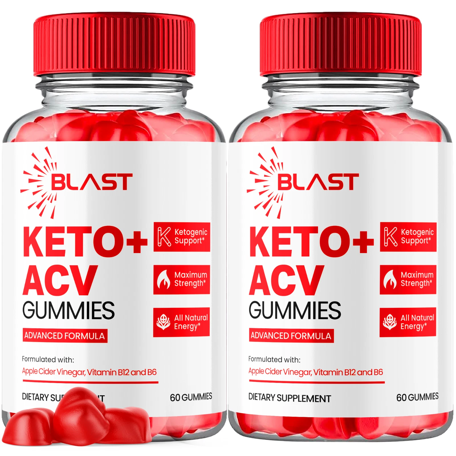 Blast Keto Apple Cider Vinegar Gummies Max ACV Strength Supplement 120 Gummies