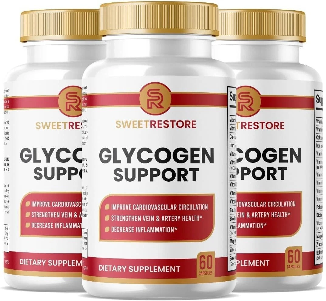(3 PACK) Sweet Restore Glycogen Support Capsules, Joint Support (180 Capsules)