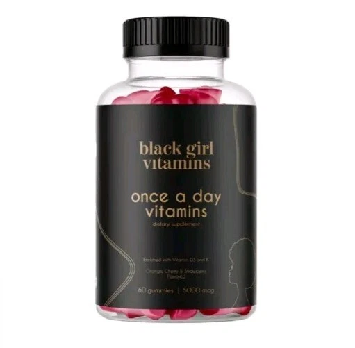 Black Girl Vitamins, Once a Day Multivitamin, Dietary Supplement, 60 ct Gummies