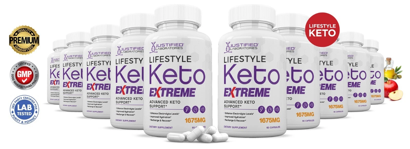 Lifestyle Keto ACV Pills Extreme 1675MG New Improved Formula 10 Pack