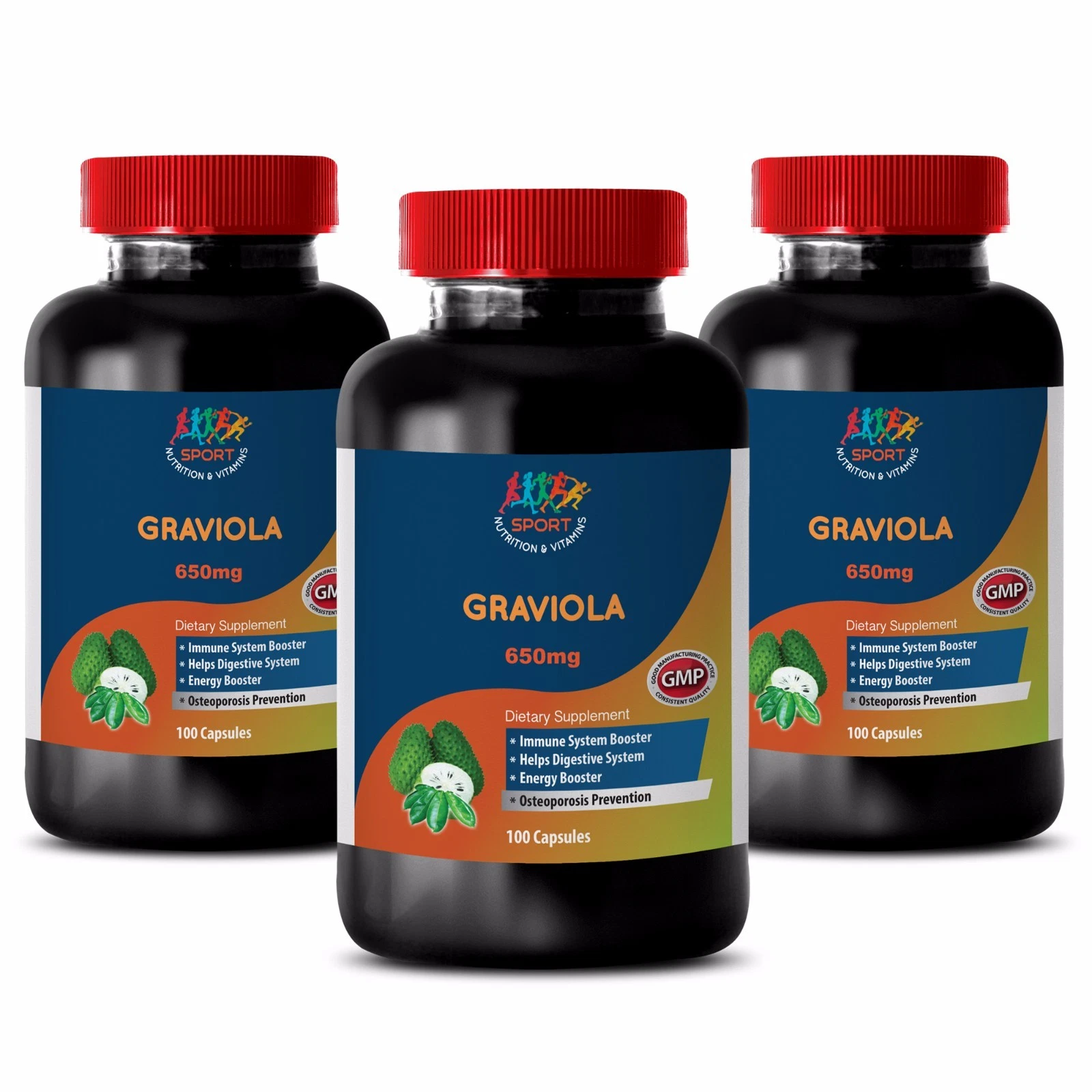 Joint Support Capsules - Graviola 650mg - Vegetable Magnesium Stearate 3B