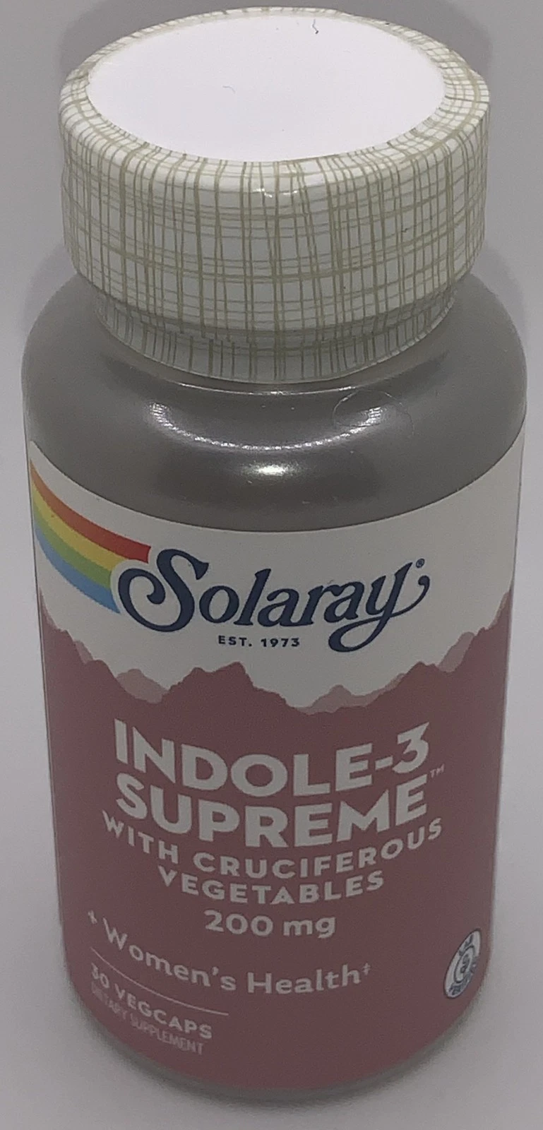 Solaray Indole-3 Supreme 200 mg 30 VegCaps With Crucifeberous Vegetables Exp5/24