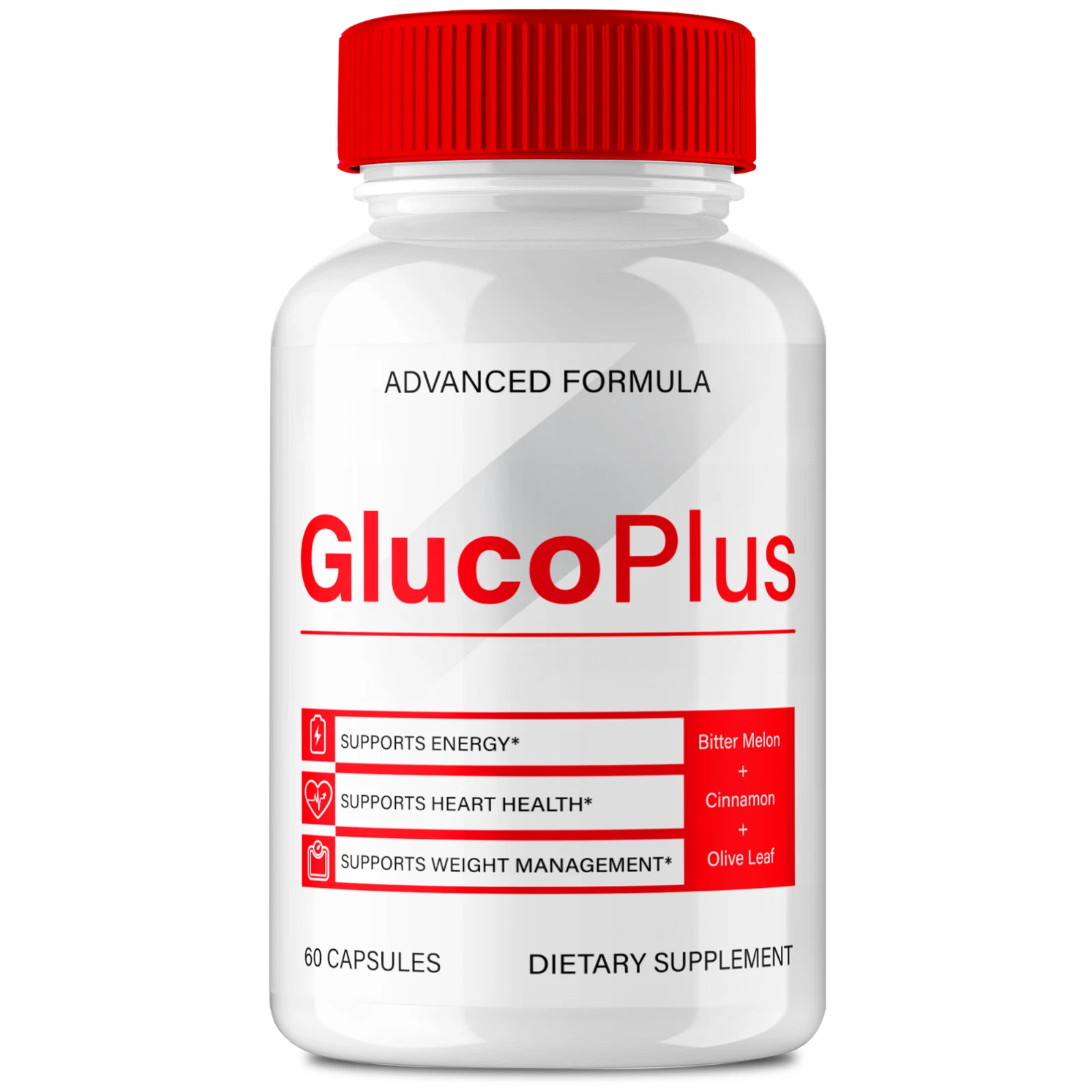 Gluco Plus Blood Formula Capsules, GlucoPlus Advanced Blood Sugar Pills 60ct
