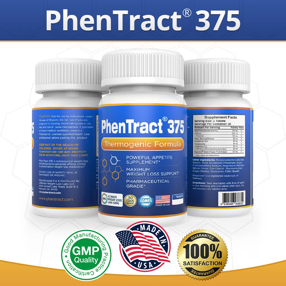 P 37.5 Alt Energy Charge Fat Burner PhenTract375® Strong Rapid Fast 2 PACK
