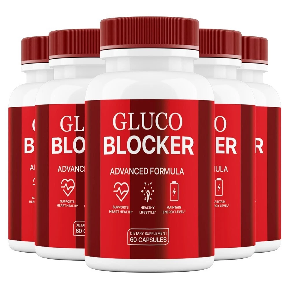 Gluco Blocker Advanced Pills for Heart Health and Blood Balance (5 Pack )