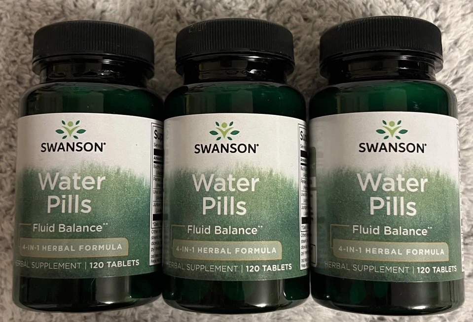 360 Tabs Swanson Water Pills Best Weight-Control 4-IN-1 Herbal Formula + Bonus