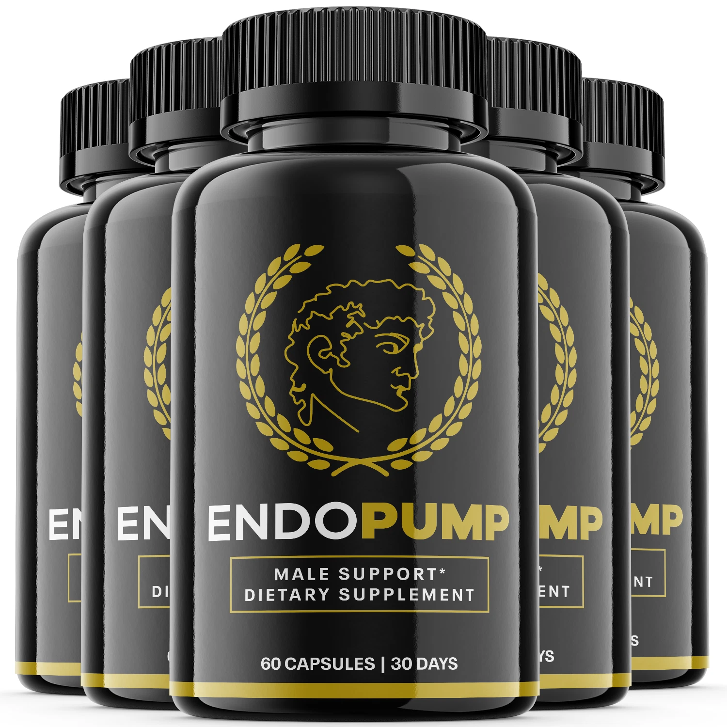 (paquete de 5) cápsulas endopump, suplemento de soporte masculino bomba endo (300 cápsulas)