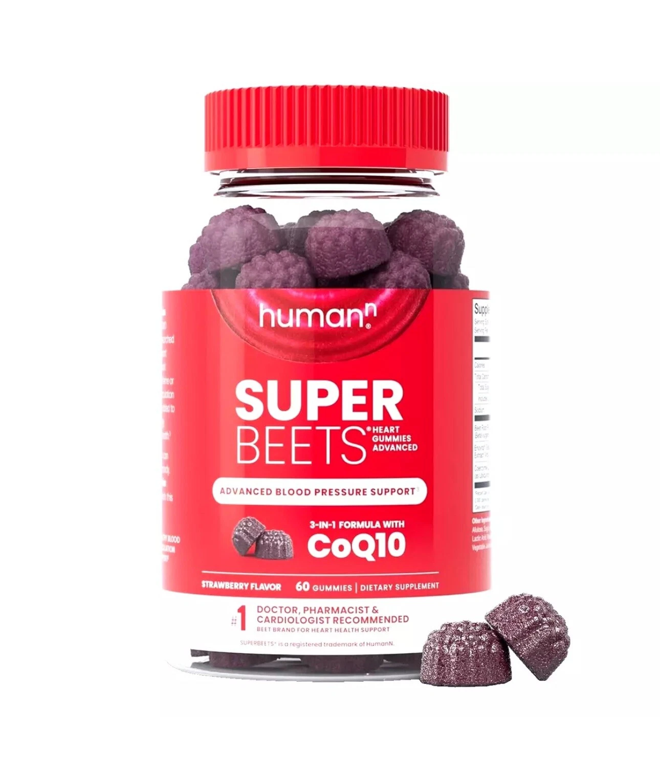 3 PACK Human SuperBeets Sugar-Free Nitric Oxide Circulation Gummies- 05/26-FS