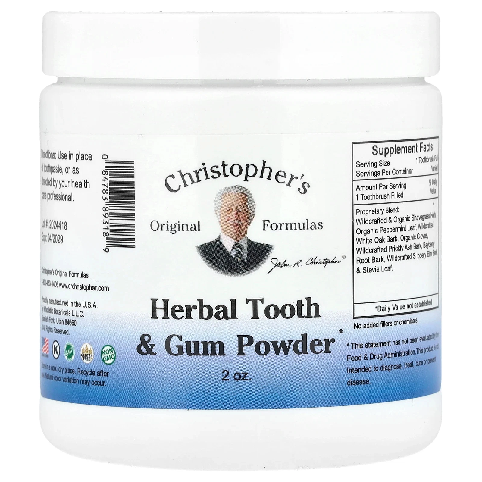 Herbal Tooth & Gum Powder, 2 oz.