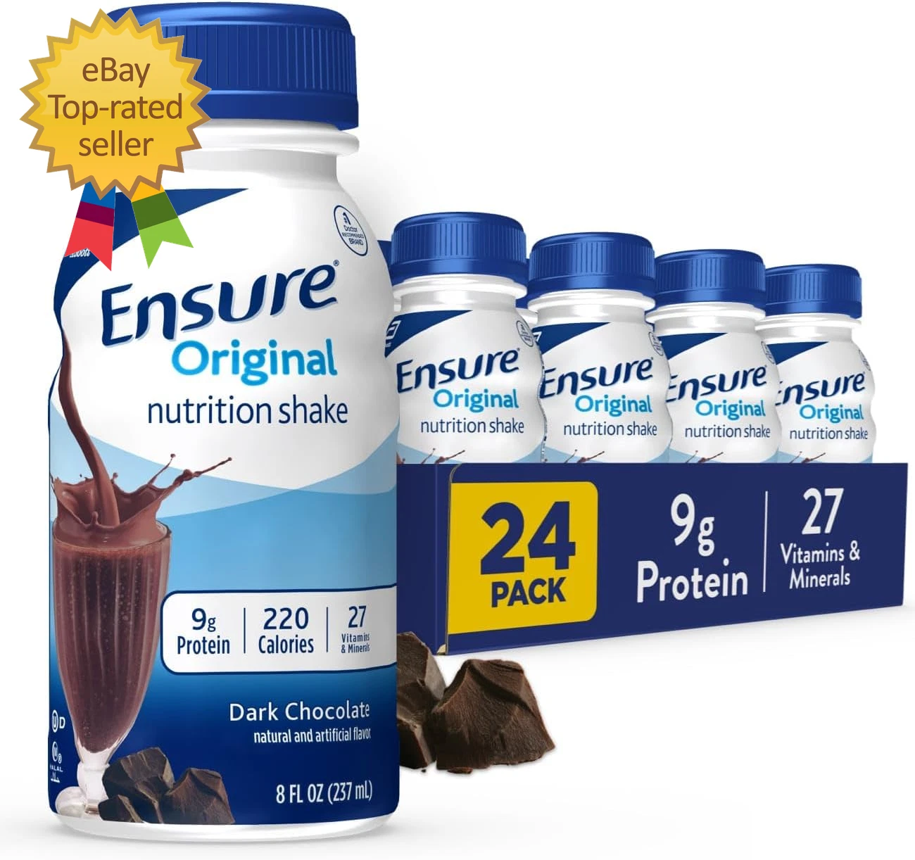 Original Dark Chocolate Nutrition Shake | Small Meal Replacement Shake | Ready