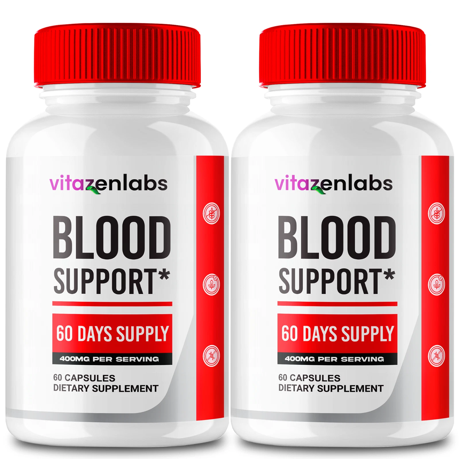 (2 Pack) VitazenLabs Blood Support Pills to Manage Blood Sugar & Pressure Levels