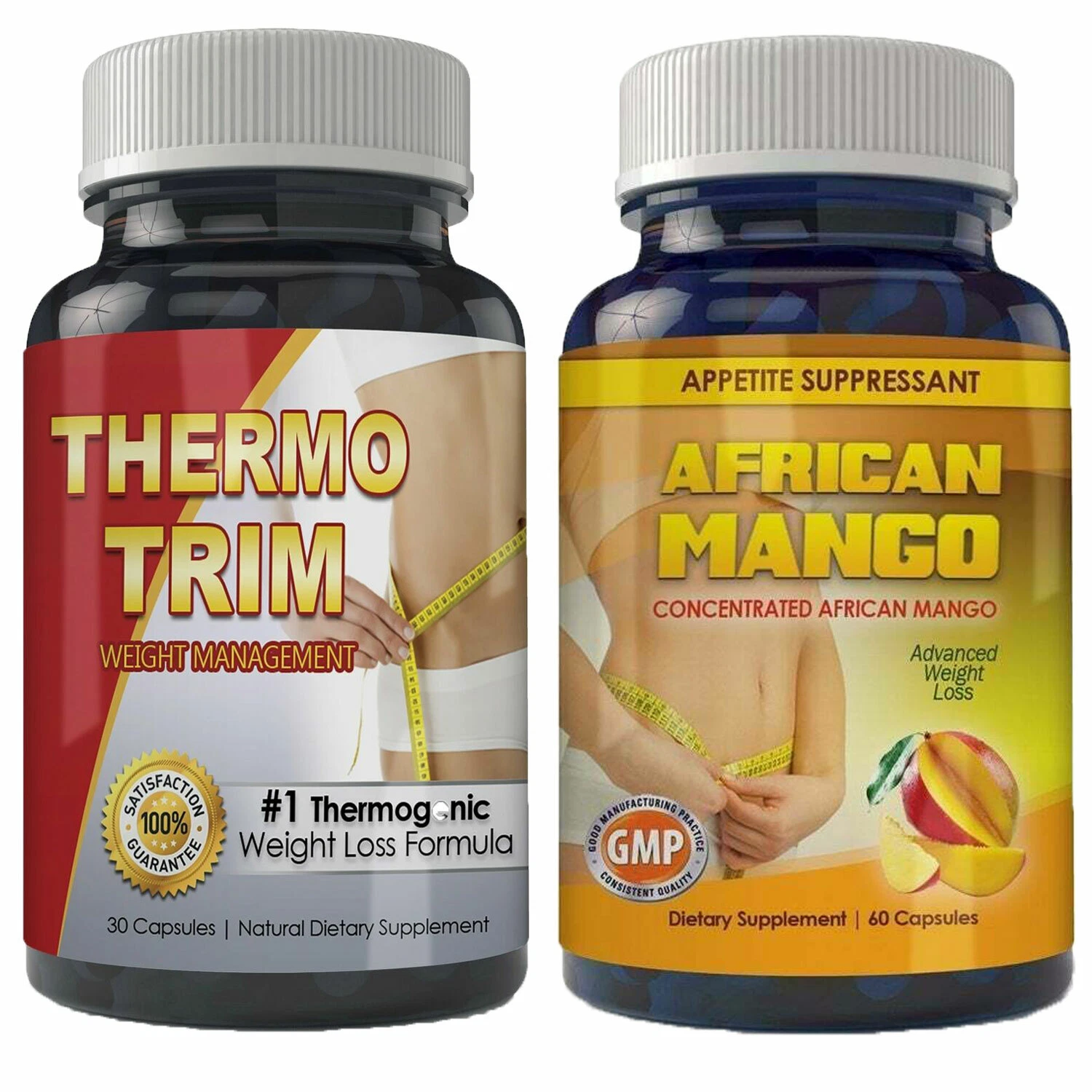 African Mango & Thermo Trim Thermogenic Weight Loss Fat Burner Capsules Combo