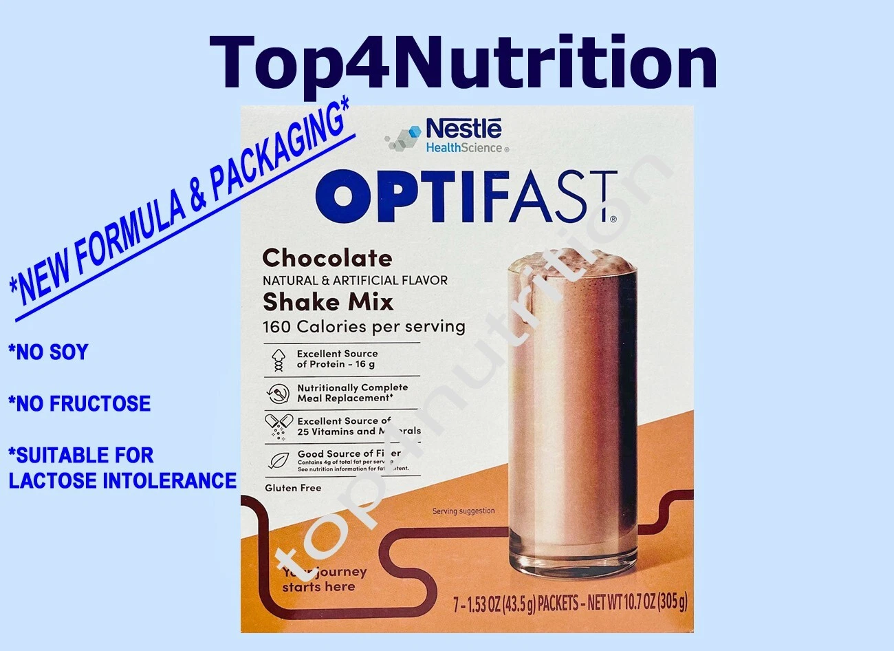 OPTIFAST SHAKE MIX | 5 BOXES | CHOCOLATE | 35 SERVINGS | NEW FORMULA