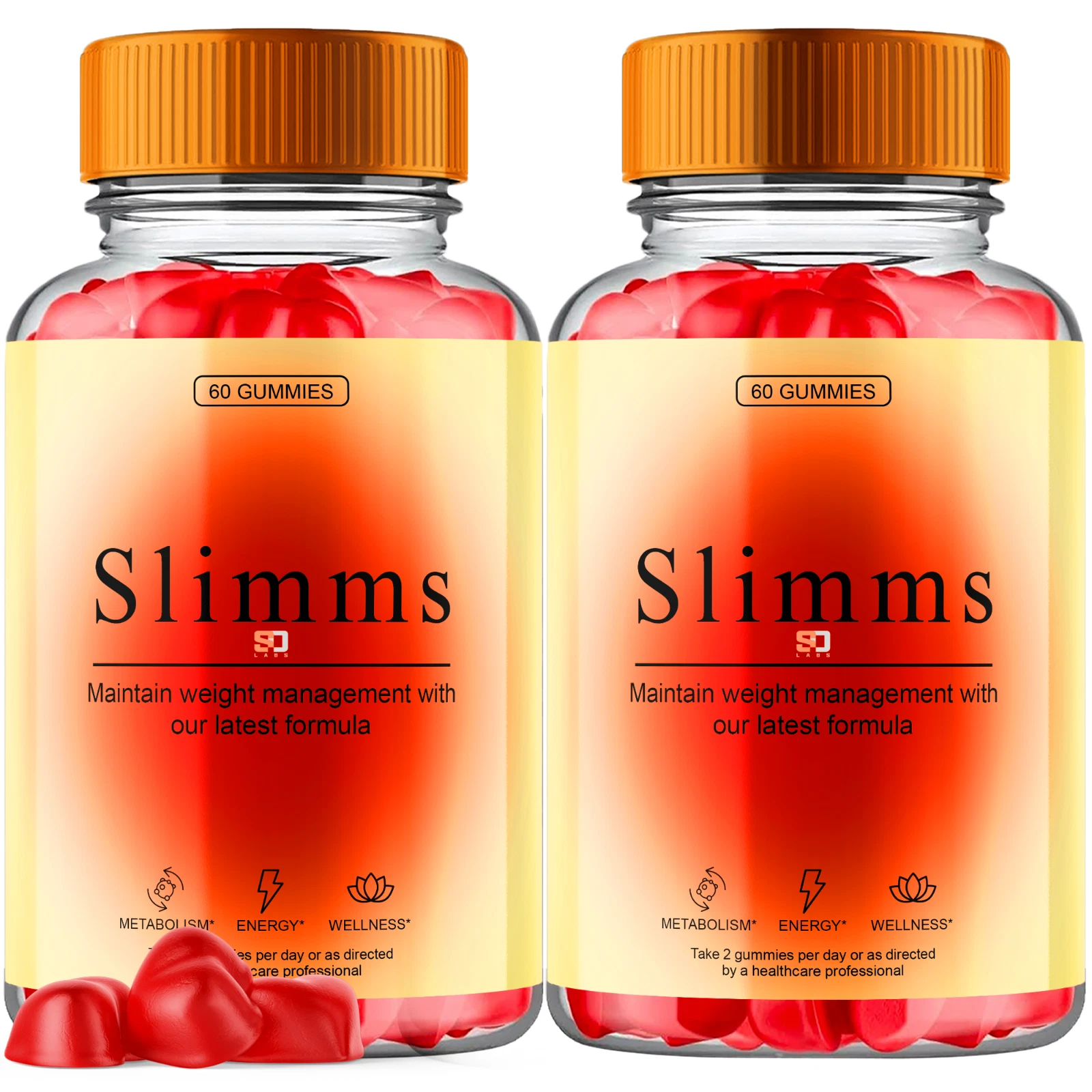 Slimms Keto Gummies Promotes Weight Management, Metabolism and Energy (2 Pack)