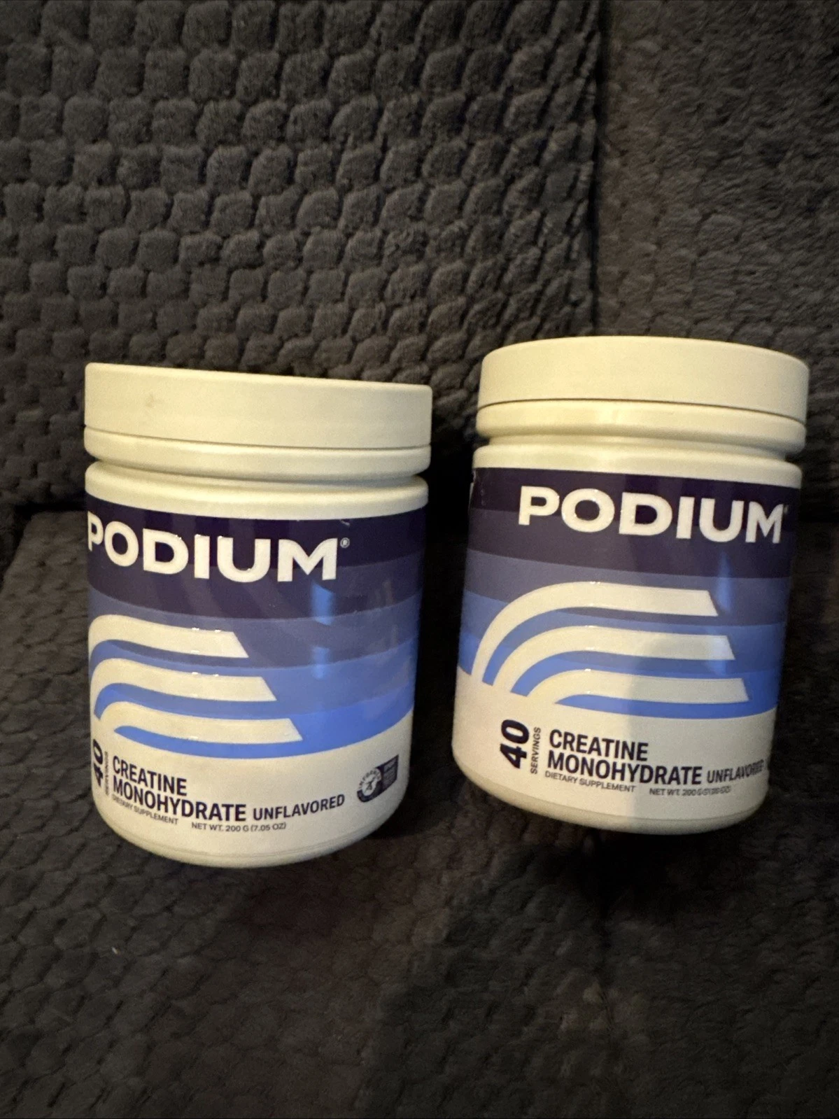 2Pk Podium Creatine Monohydrate Powder Unflavored 40 Servings Exp 1/26