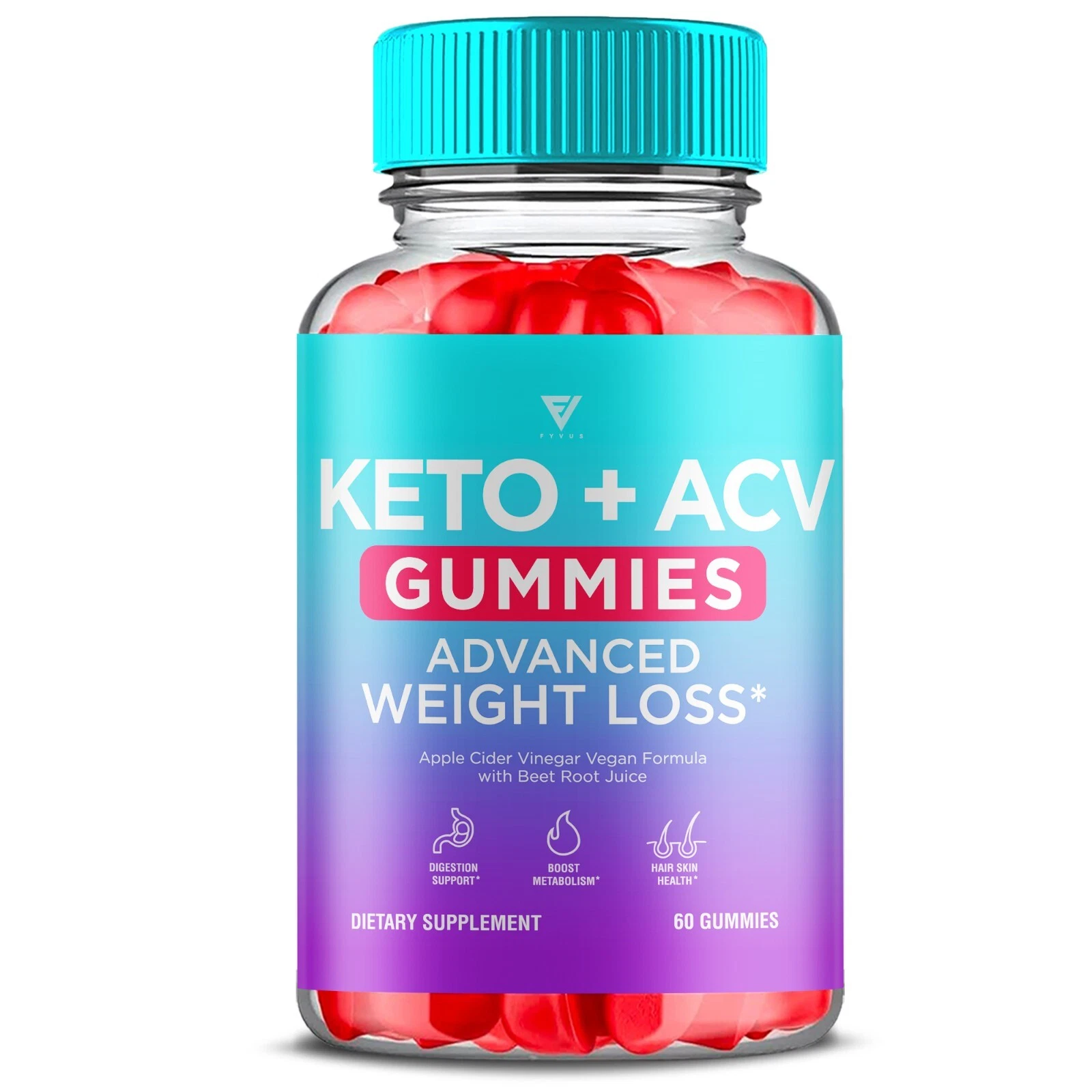 Keto + ACV 500mg For Advanced Weight Loss Support Gummies Review (60 Gummies)